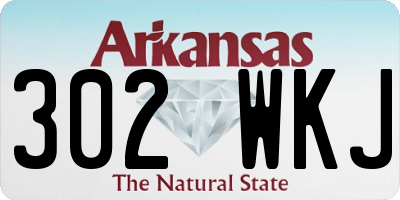 AR license plate 302WKJ