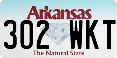 AR license plate 302WKT