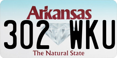 AR license plate 302WKU