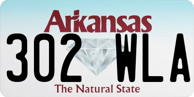 AR license plate 302WLA