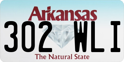 AR license plate 302WLI