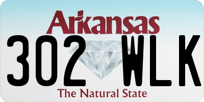 AR license plate 302WLK