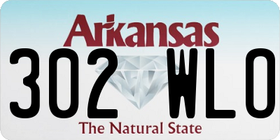 AR license plate 302WLO