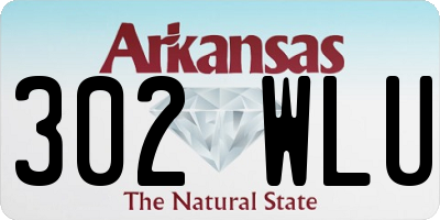 AR license plate 302WLU