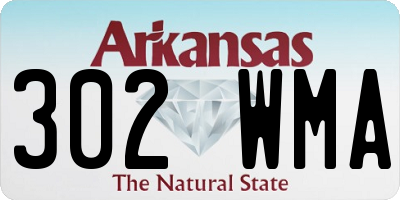 AR license plate 302WMA
