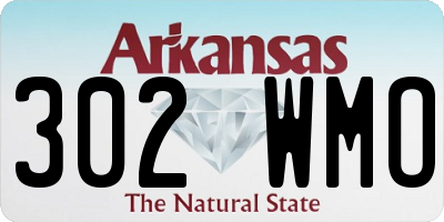 AR license plate 302WMO