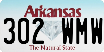 AR license plate 302WMW