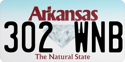 AR license plate 302WNB