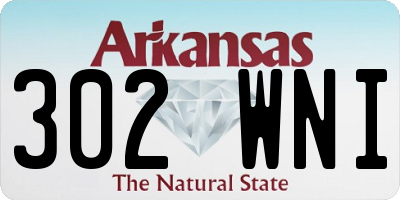 AR license plate 302WNI