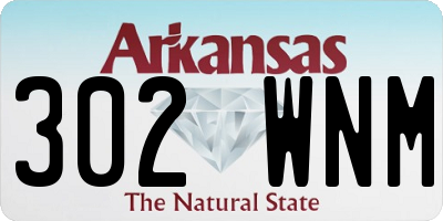 AR license plate 302WNM