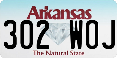 AR license plate 302WOJ