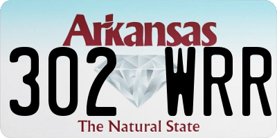 AR license plate 302WRR