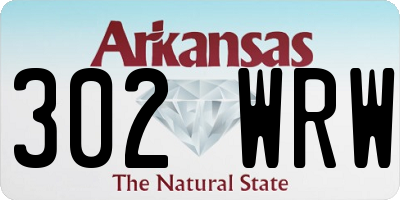 AR license plate 302WRW