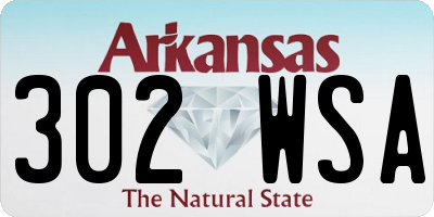 AR license plate 302WSA