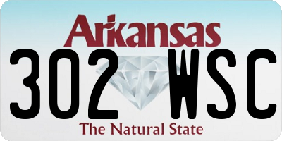 AR license plate 302WSC
