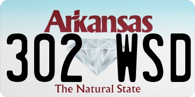 AR license plate 302WSD
