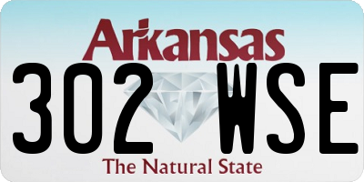 AR license plate 302WSE