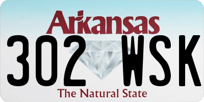 AR license plate 302WSK