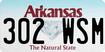 AR license plate 302WSM