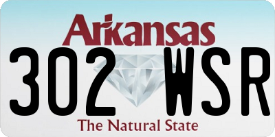 AR license plate 302WSR