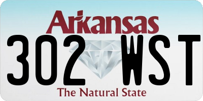 AR license plate 302WST