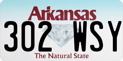 AR license plate 302WSY