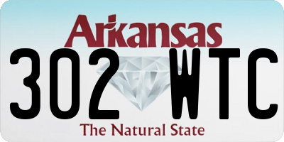 AR license plate 302WTC