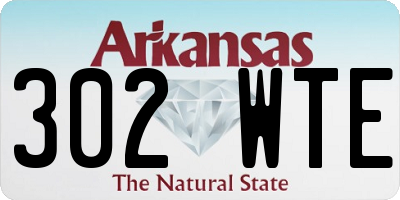 AR license plate 302WTE