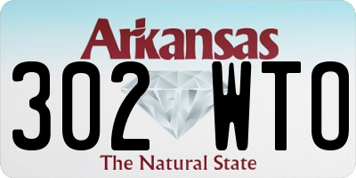 AR license plate 302WTO