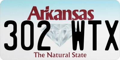 AR license plate 302WTX
