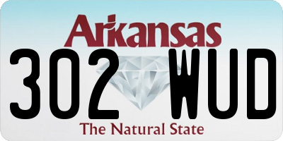 AR license plate 302WUD
