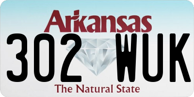 AR license plate 302WUK