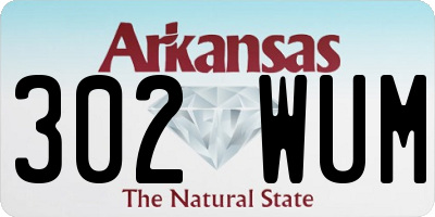 AR license plate 302WUM
