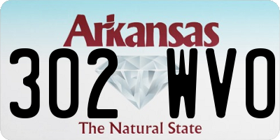 AR license plate 302WVO