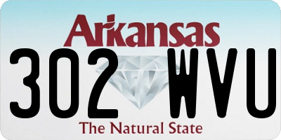 AR license plate 302WVU