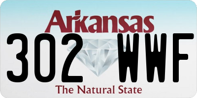 AR license plate 302WWF