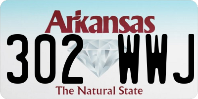 AR license plate 302WWJ