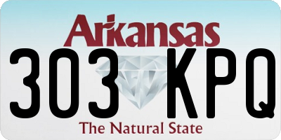 AR license plate 303KPQ