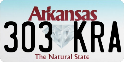 AR license plate 303KRA