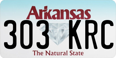 AR license plate 303KRC