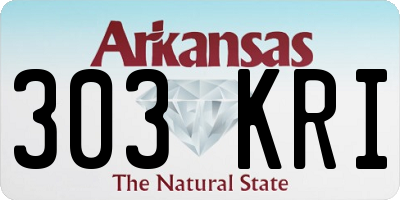 AR license plate 303KRI