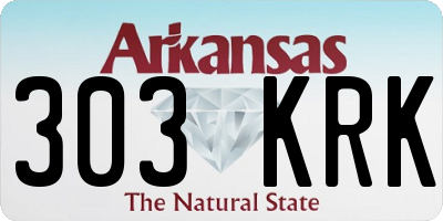 AR license plate 303KRK
