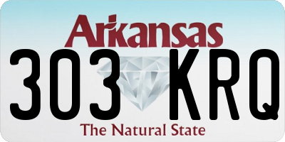 AR license plate 303KRQ