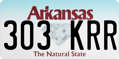 AR license plate 303KRR