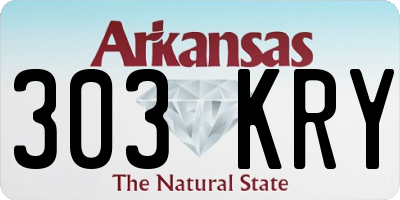 AR license plate 303KRY