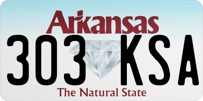 AR license plate 303KSA