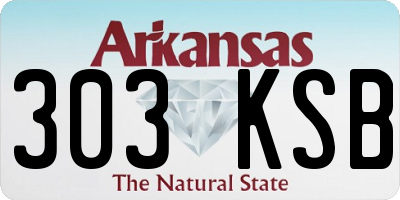 AR license plate 303KSB