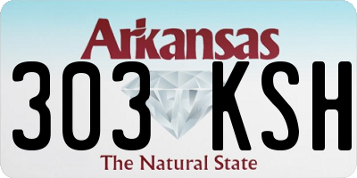 AR license plate 303KSH