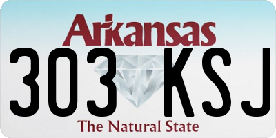 AR license plate 303KSJ