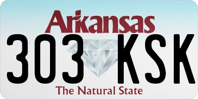 AR license plate 303KSK